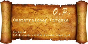 Oesterreicher Piroska névjegykártya